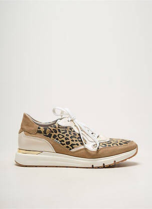 Baskets bout rond talon plat jusqu'à 3cm beige DORKING femme