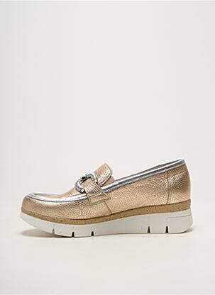 Mocassins matière lisse talon de 4 à 6cm or DORKING femme