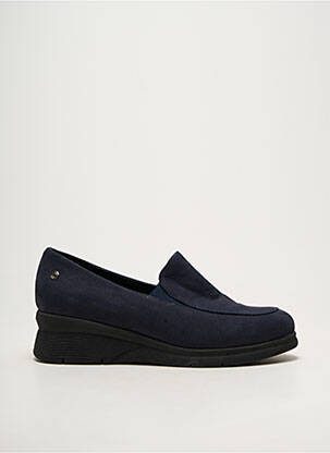 Mocassins matière lisse talon de 4 à 6cm bleu KAOLA femme