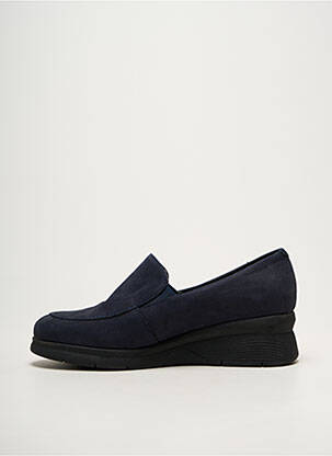 Mocassins matière lisse talon de 4 à 6cm bleu KAOLA femme