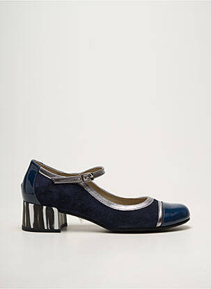 Ballerines carré talon de 4 à 6cm bleu FLUCHOS femme