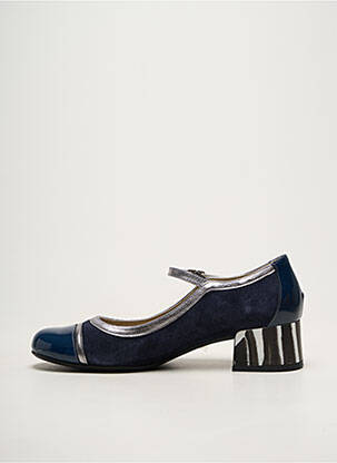 Ballerines carré talon de 4 à 6cm bleu FLUCHOS femme