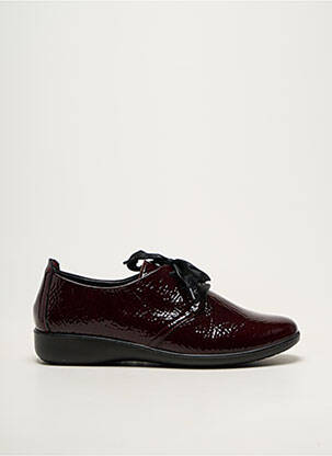 Derbies matière lisse talon plat jusqu'à 3cm rouge INEA femme
