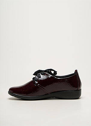 Derbies matière lisse talon plat jusqu'à 3cm rouge INEA femme