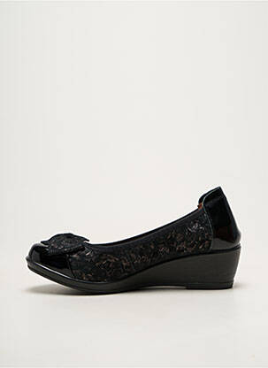 Ballerines bout rond talon de 4 à 6cm noir INEA femme