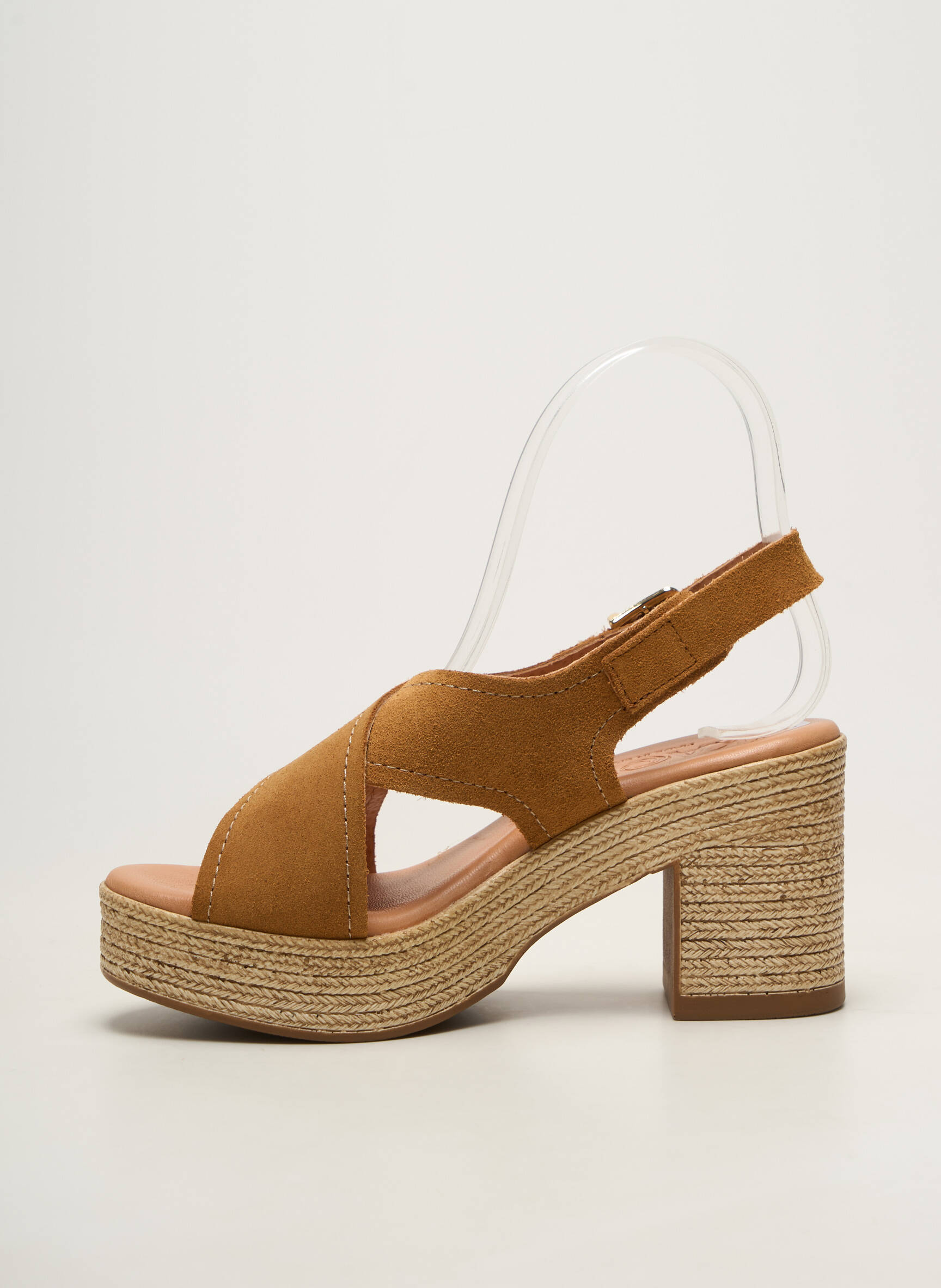 Sandales/nu pieds fermeture boucle(s) talon de 7 à 9cm marron KAOLA femme