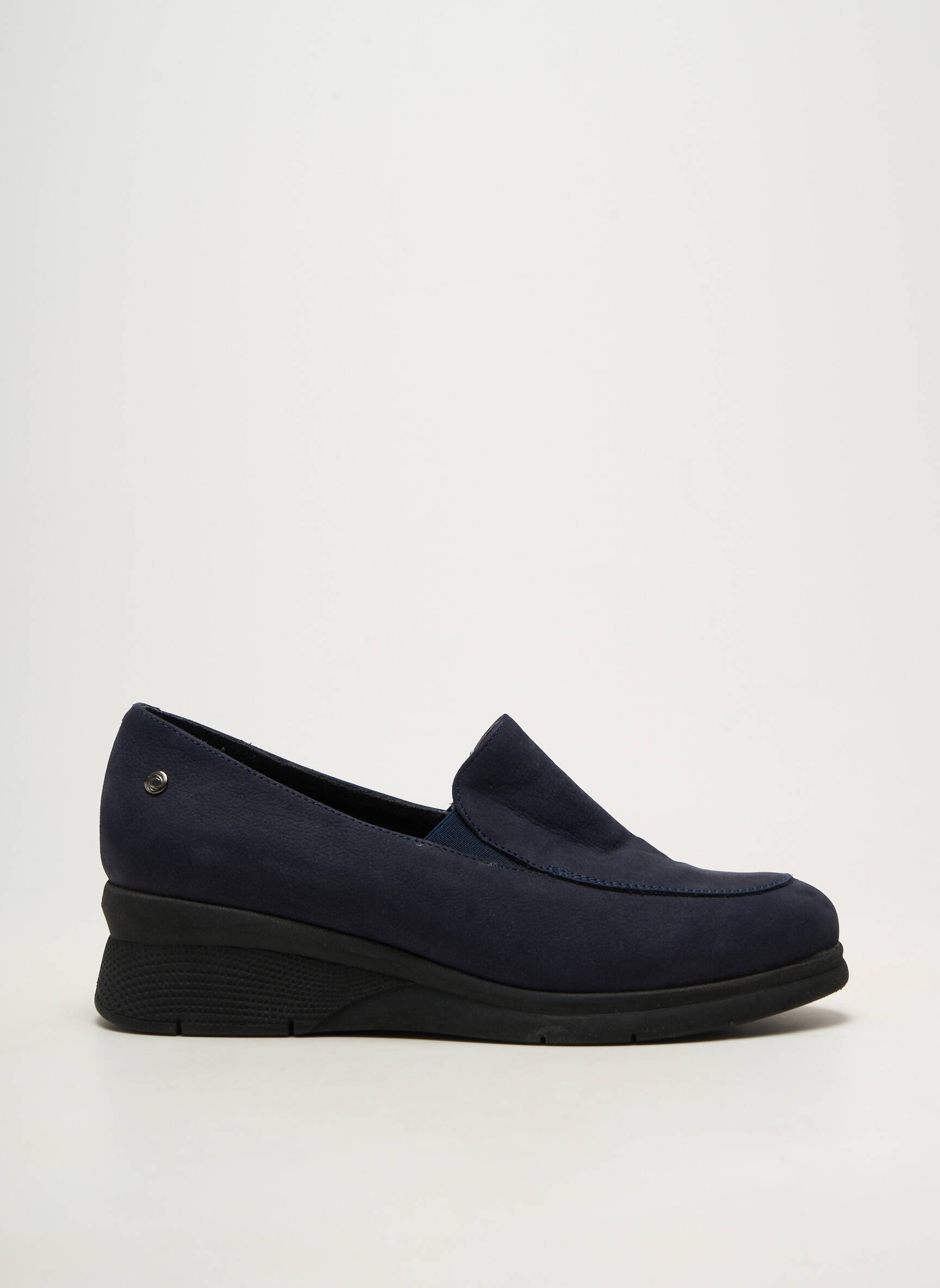 Mocassins matière lisse talon de 4 à 6cm bleu KAOLA femme