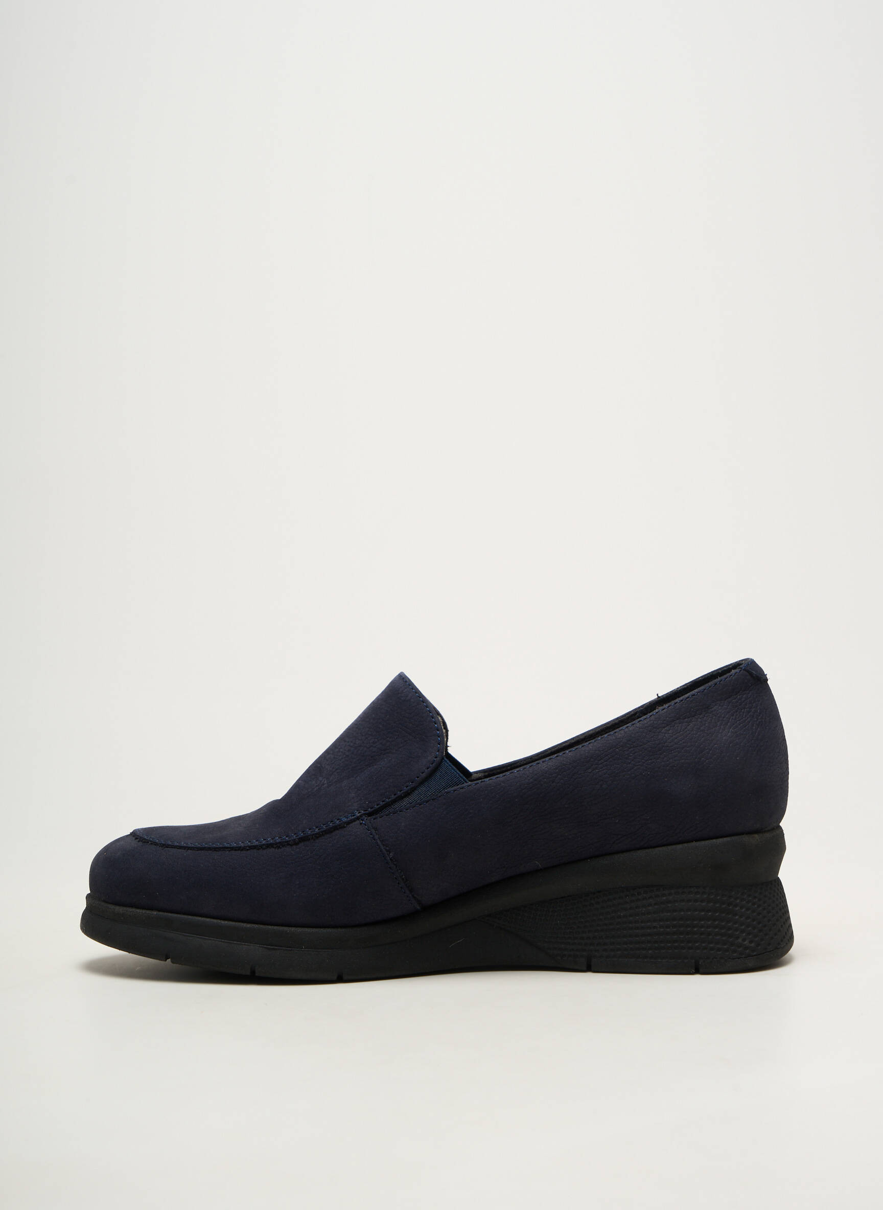 Mocassins matière lisse talon de 4 à 6cm bleu KAOLA femme