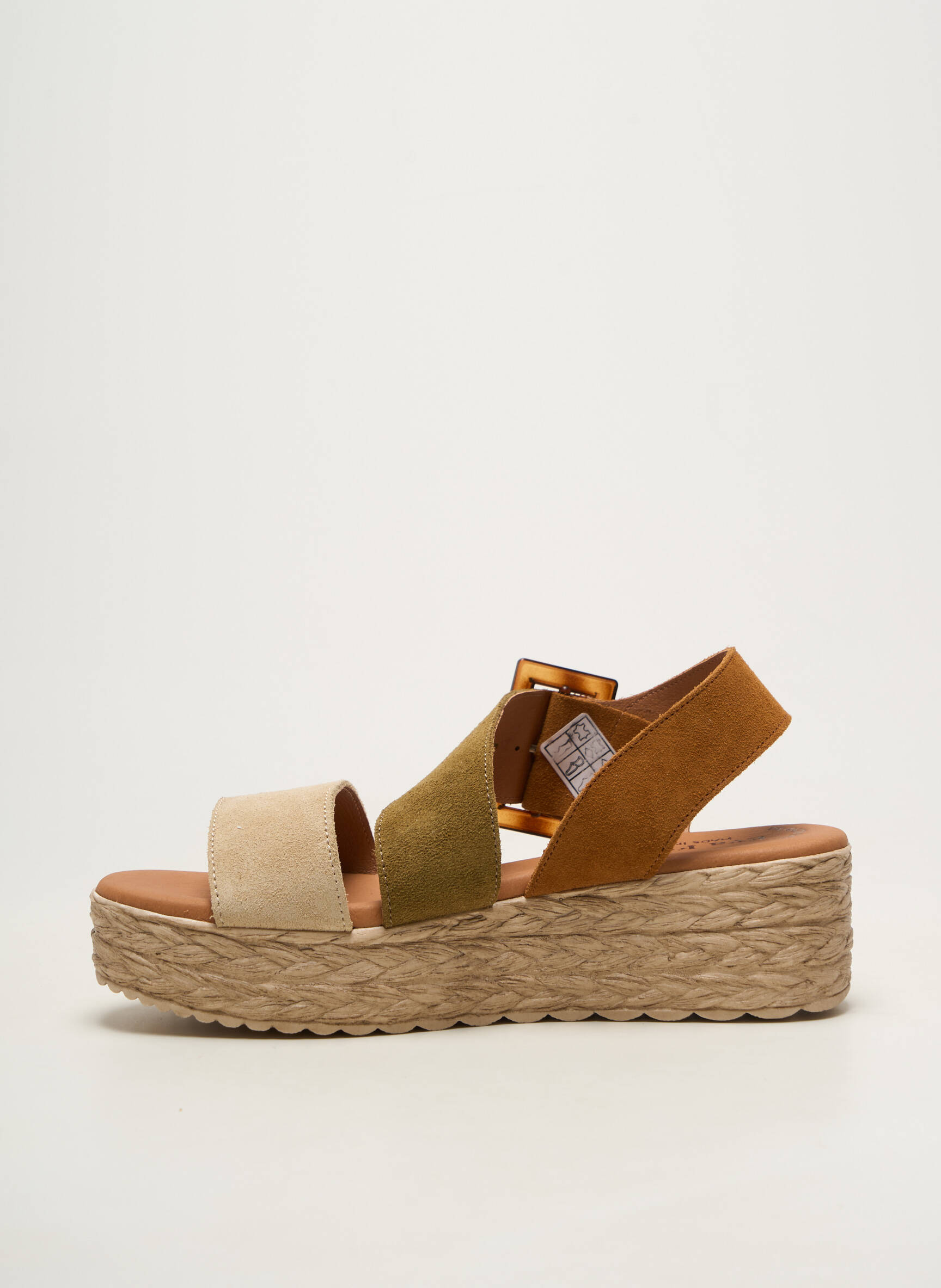 Espadrilles plateforme talon de 4 à 6cm vert EVA FRUTOS femme