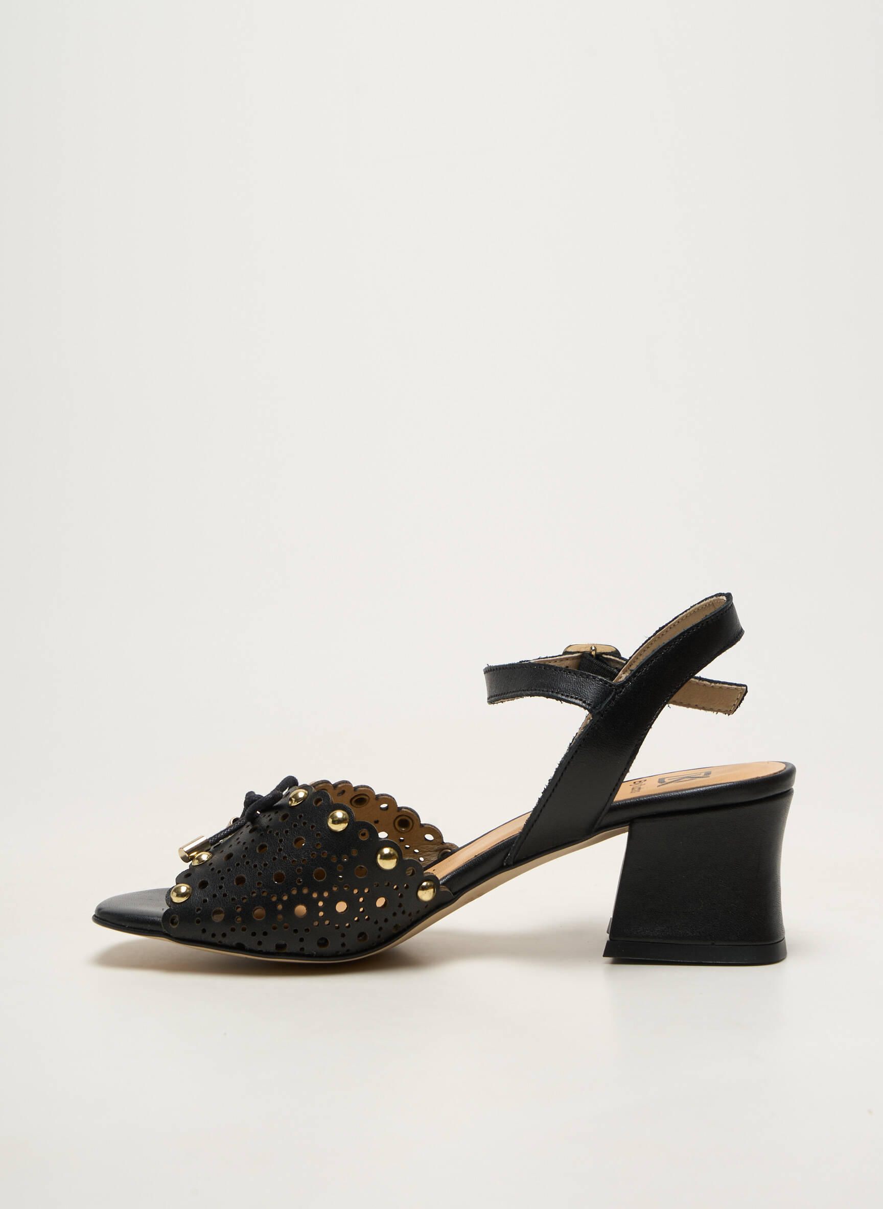 Sandales/nu pieds matière lisse talon de 4 à 6cm noir FLUCHOS femme