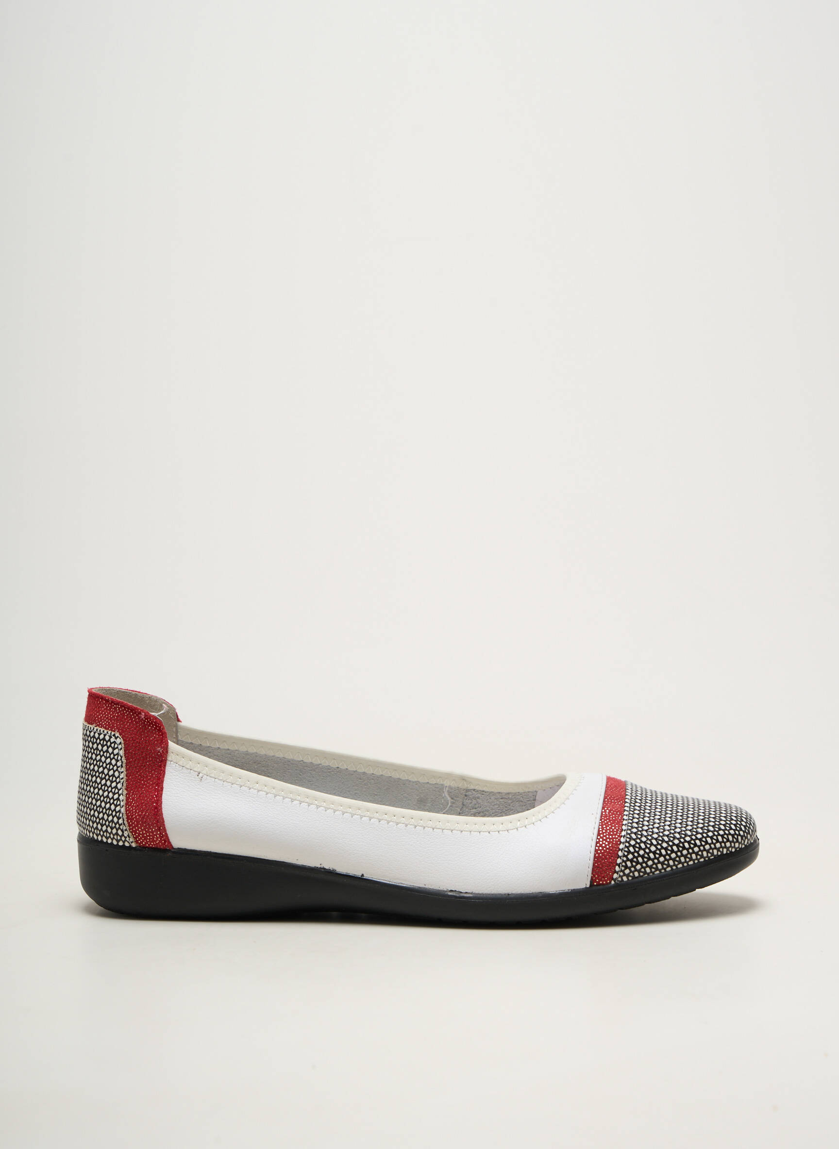 Ballerines matière lisse talon plat jusqu'à 3cm blanc INEA femme