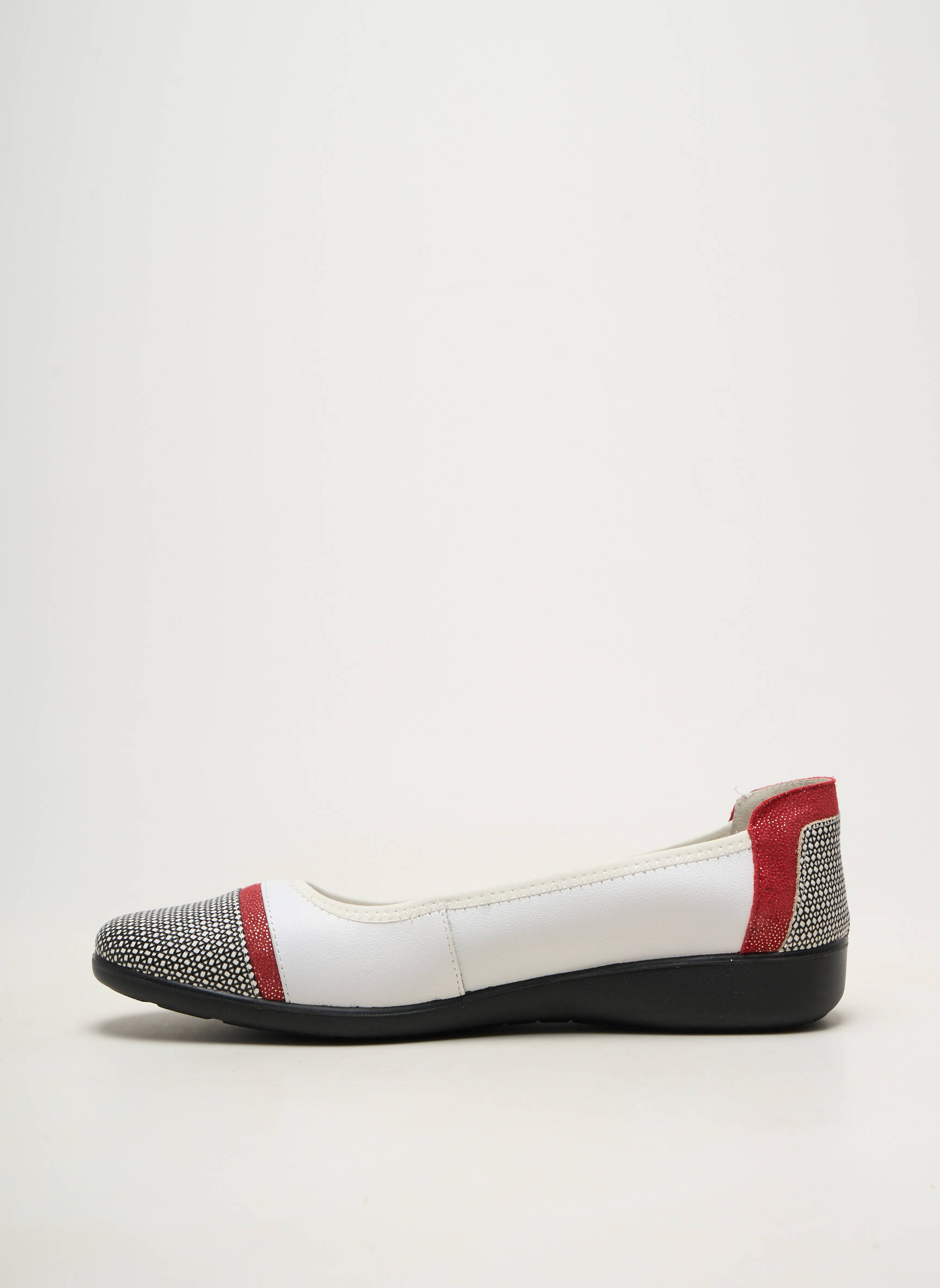Ballerines matière lisse talon plat jusqu'à 3cm blanc INEA femme