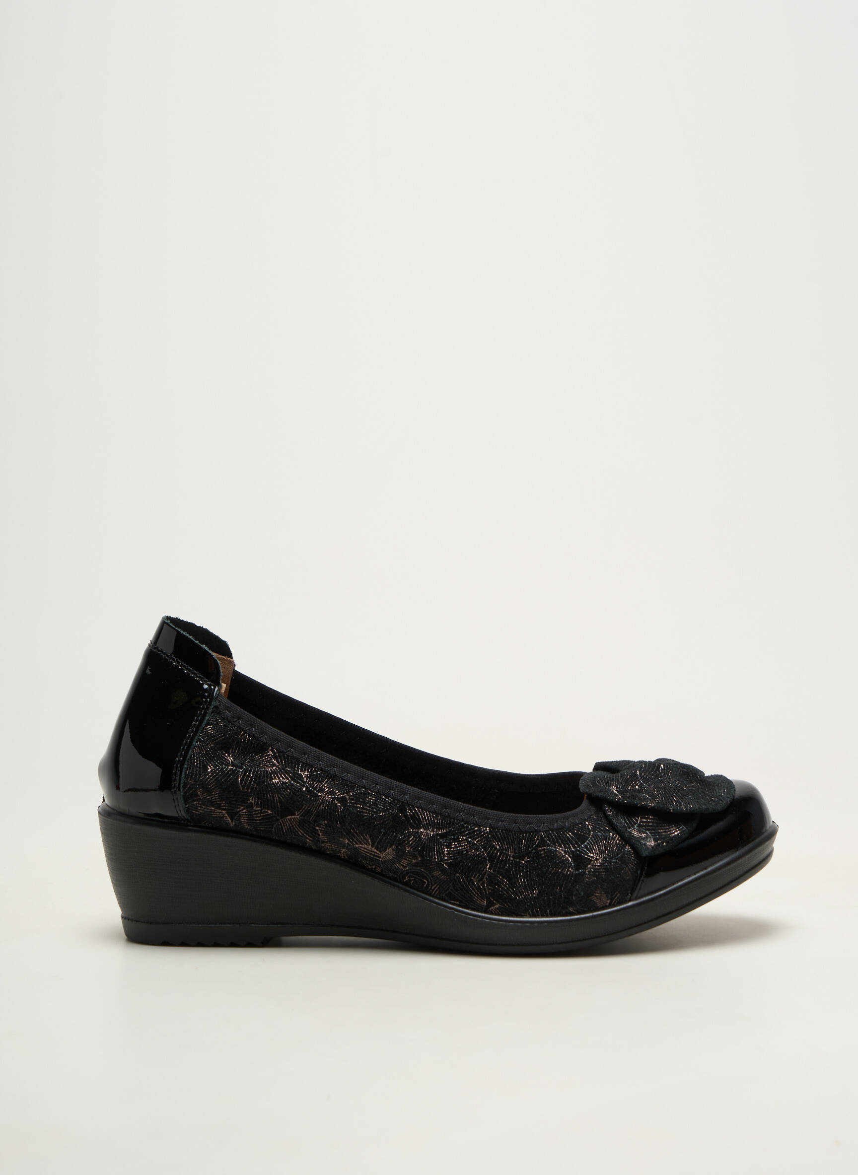 Ballerines bout rond talon de 4 à 6cm noir INEA femme