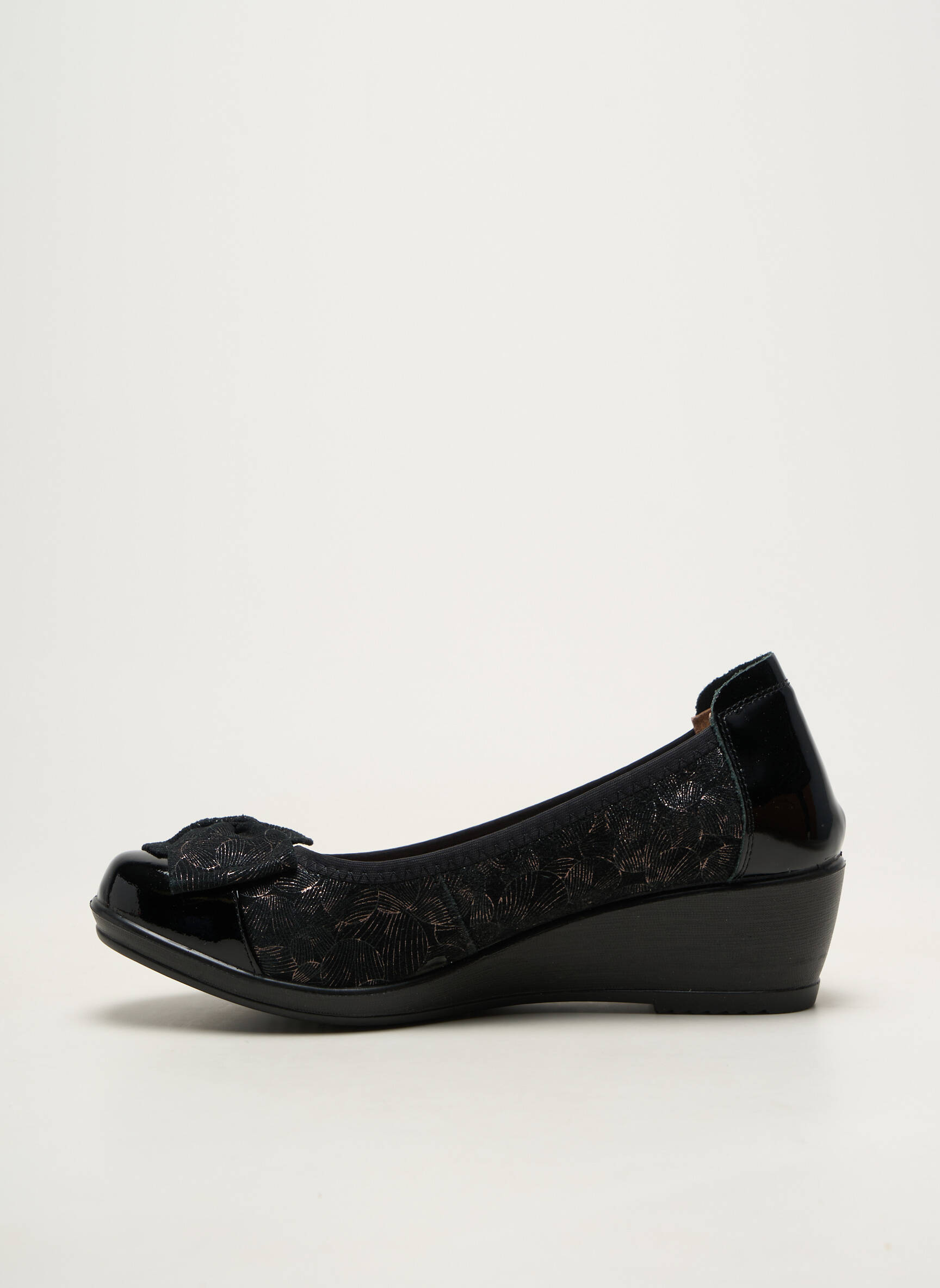 Ballerines bout rond talon de 4 à 6cm noir INEA femme