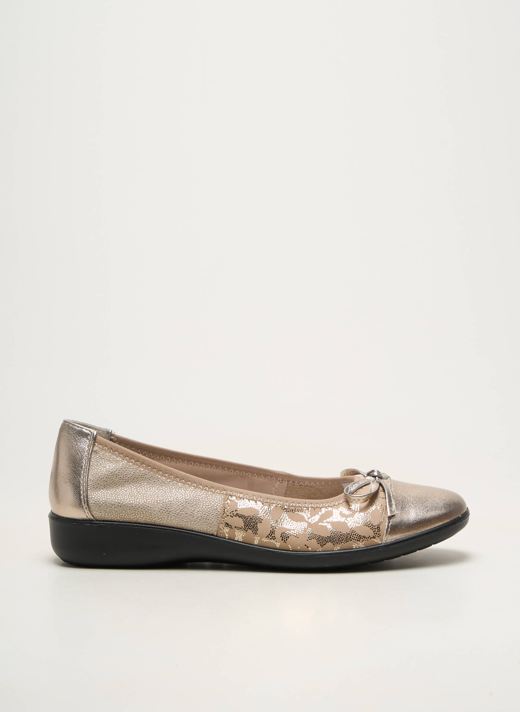 Ballerines matière lisse talon plat jusqu'à 3cm beige INEA femme