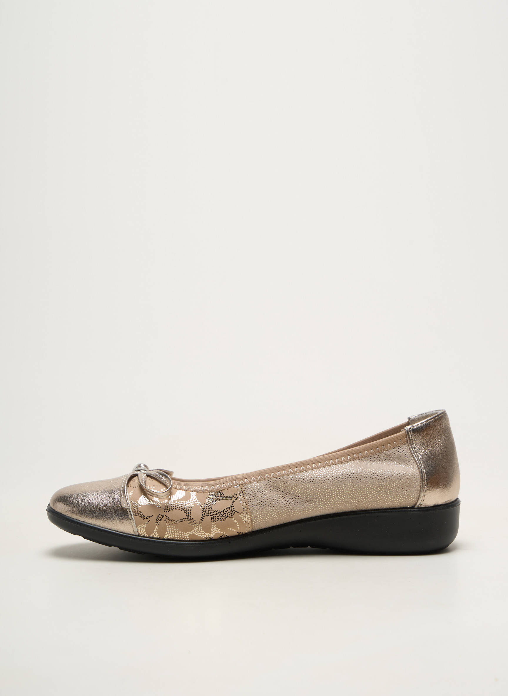 Ballerines matière lisse talon plat jusqu'à 3cm beige INEA femme