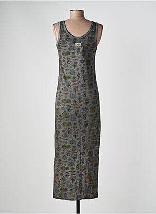 Robe longue imprimé fantaisie sans manche gris VON DUTCH femme