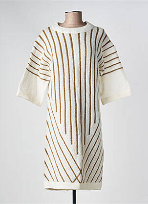 Robe pull stretch manches 3/4 beige B.YOUNG femme