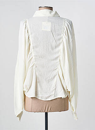 Chemisier tissage crêpe manches longues beige NEKANE femme