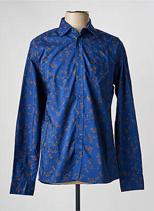 Chemise manches longues poches bleu BLEND homme