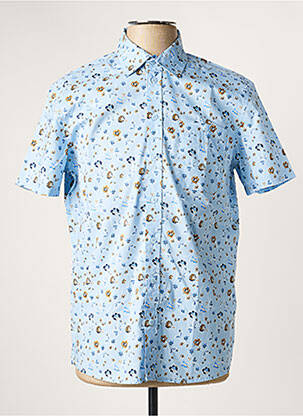 Chemise manches courtes poches bleu BLEND homme