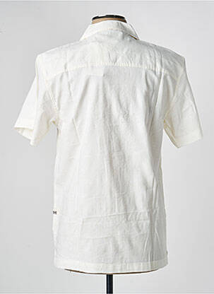 Chemise manches courtes col tailleur beige DEELUXE homme