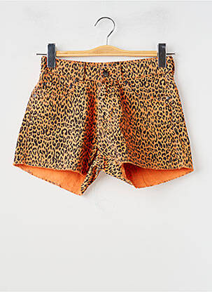 Short fermeture zippée sous rabat boutonné taille normale orange VON DUTCH femme