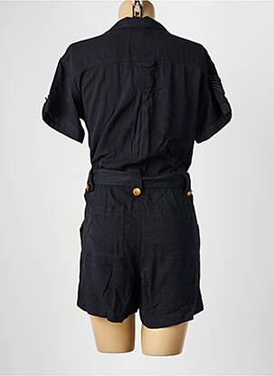 Combishort fermeture boutonnée sur le devant manches courtes noir SCHOTT femme
