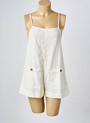 Combishort tissage crêpe fines bretelles beige RIP CURL femme