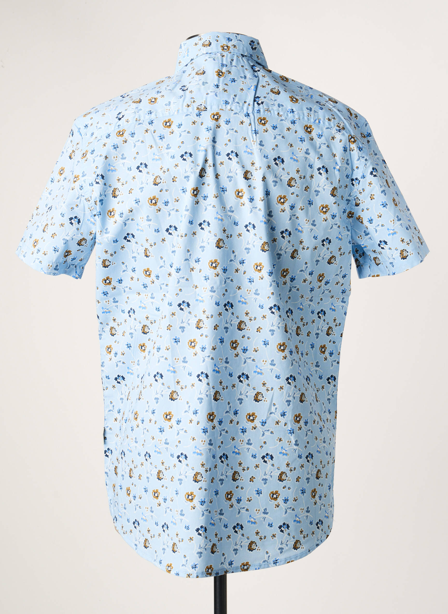 Chemise manches courtes poches bleu BLEND homme
