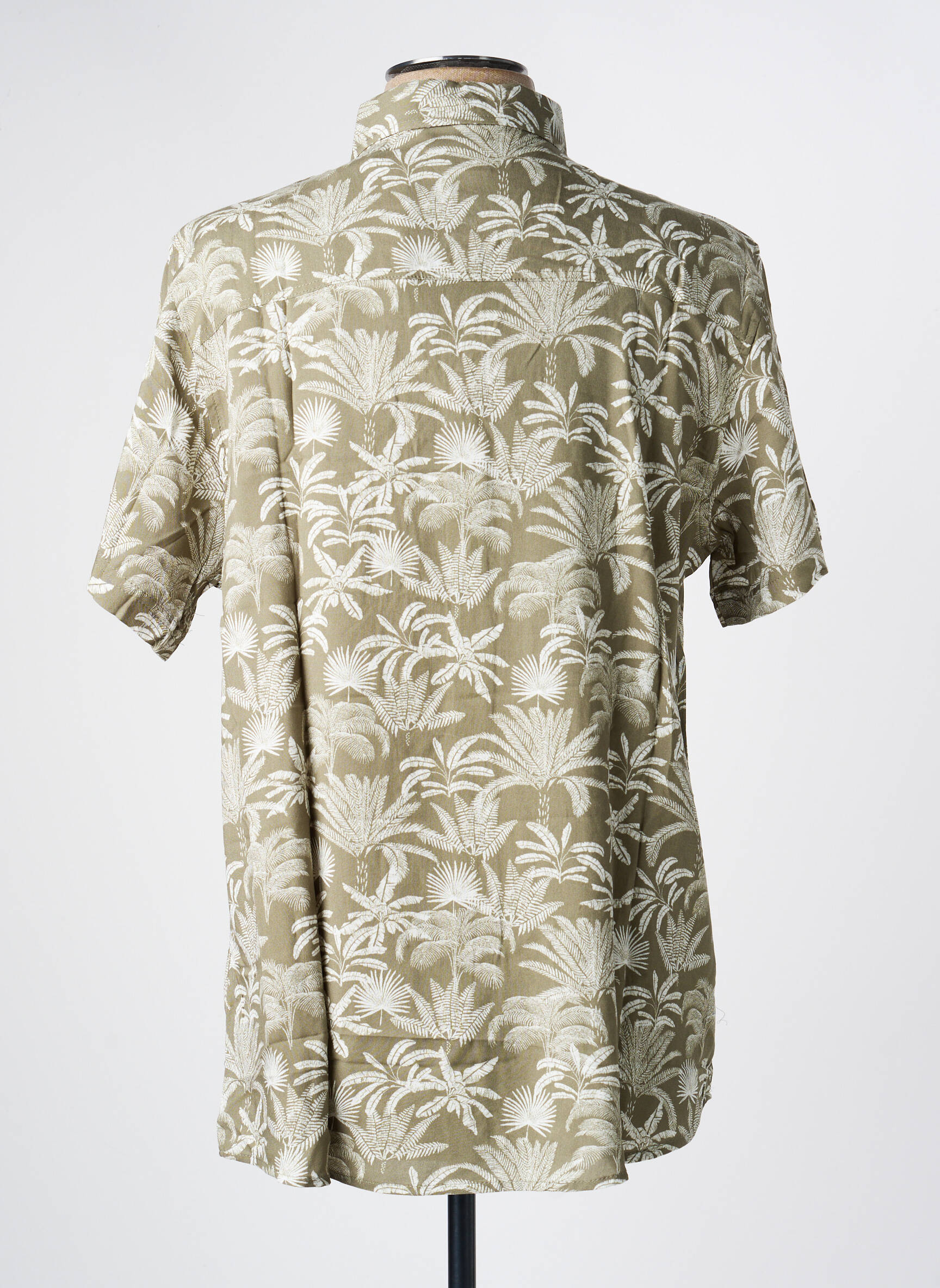 Chemise manches courtes imprimé tie and dye vert DEELUXE homme