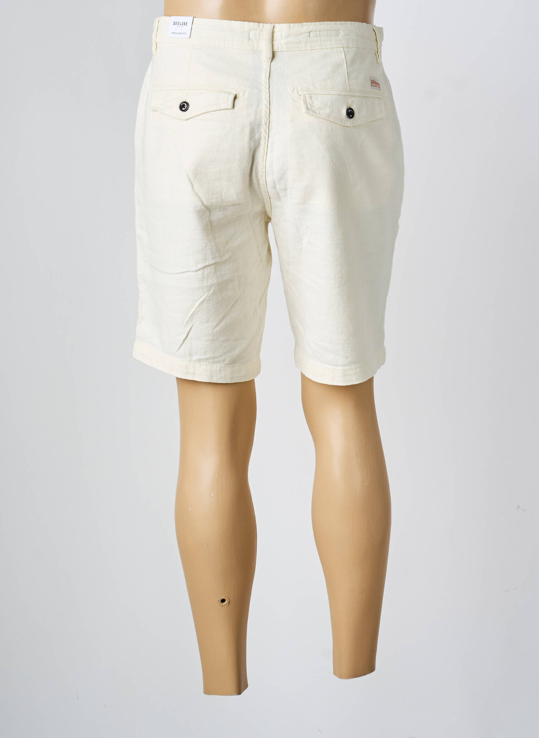 Bermuda taille à pinces taille normale beige DEELUXE homme