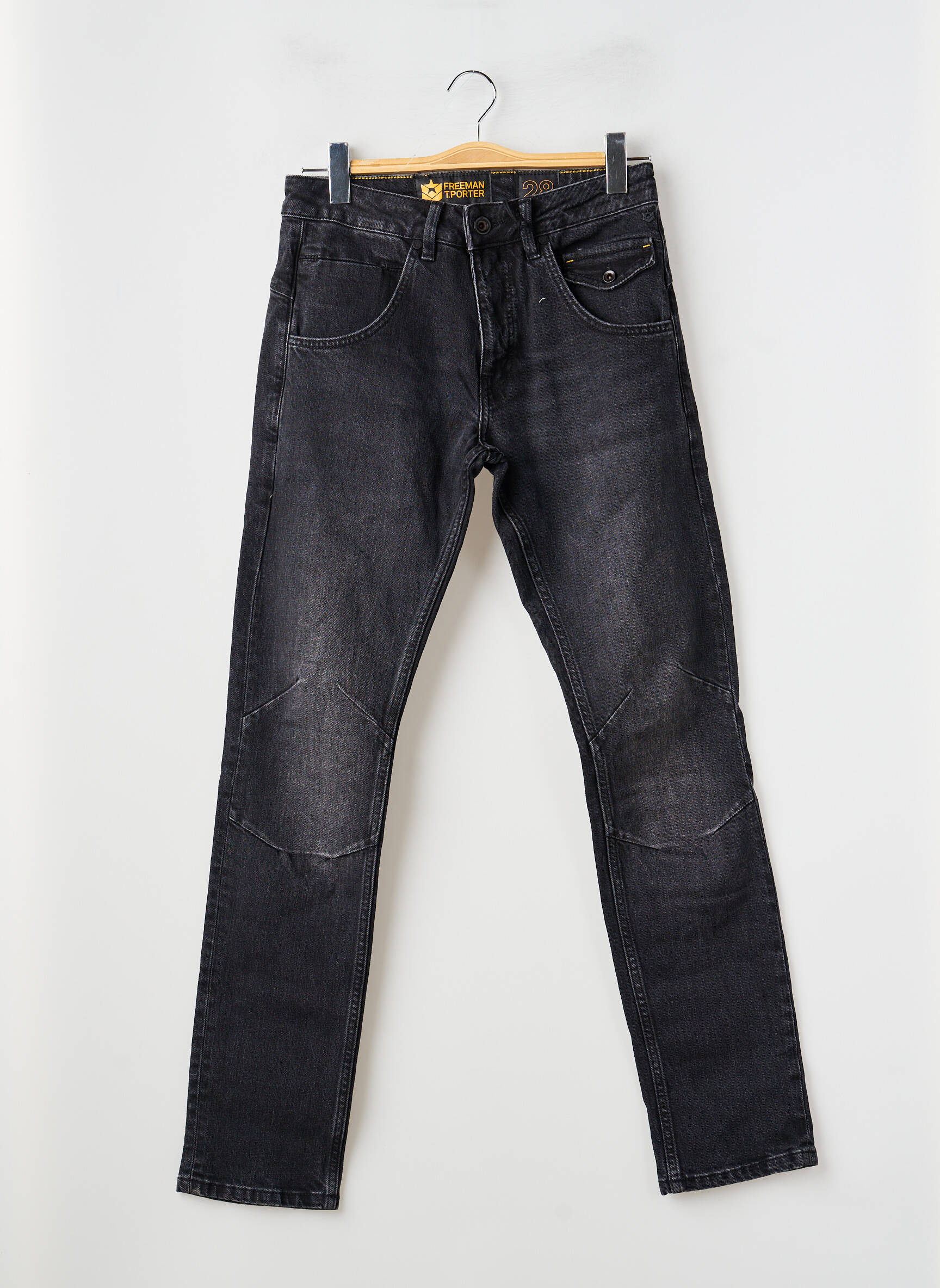 Jeans coupe slim stretch taille normale noir FREEMAN T.PORTER homme