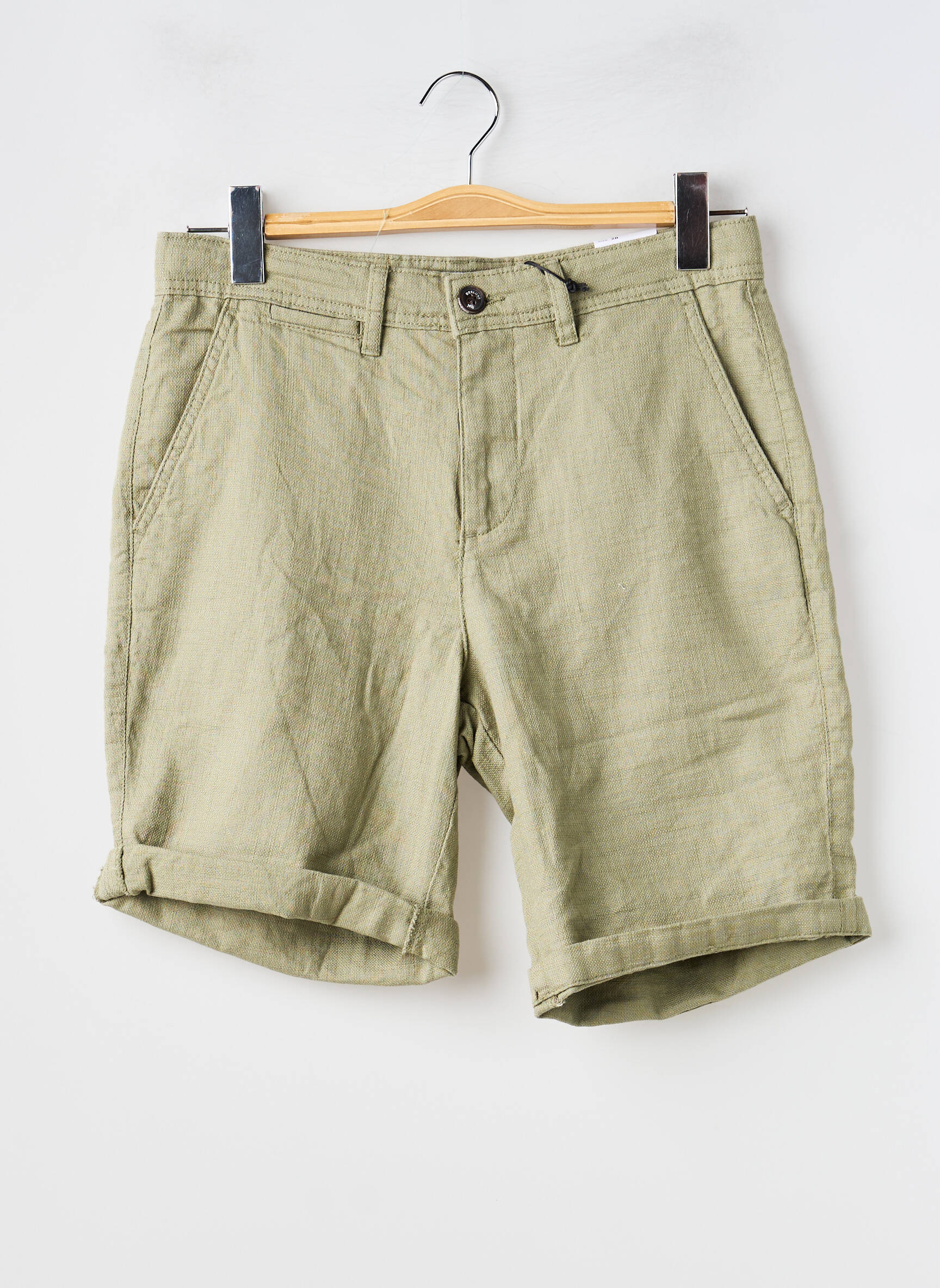 Bermuda tissage denim taille basse vert DEELUXE homme