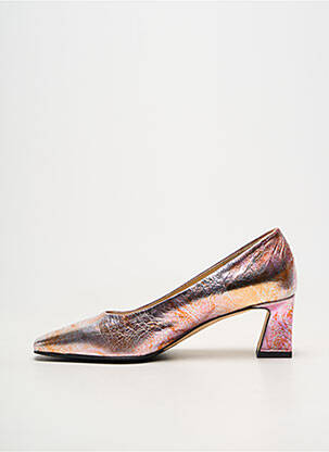 Escarpins matière lisse talon de 4 à 6cm rose BRUNATE femme