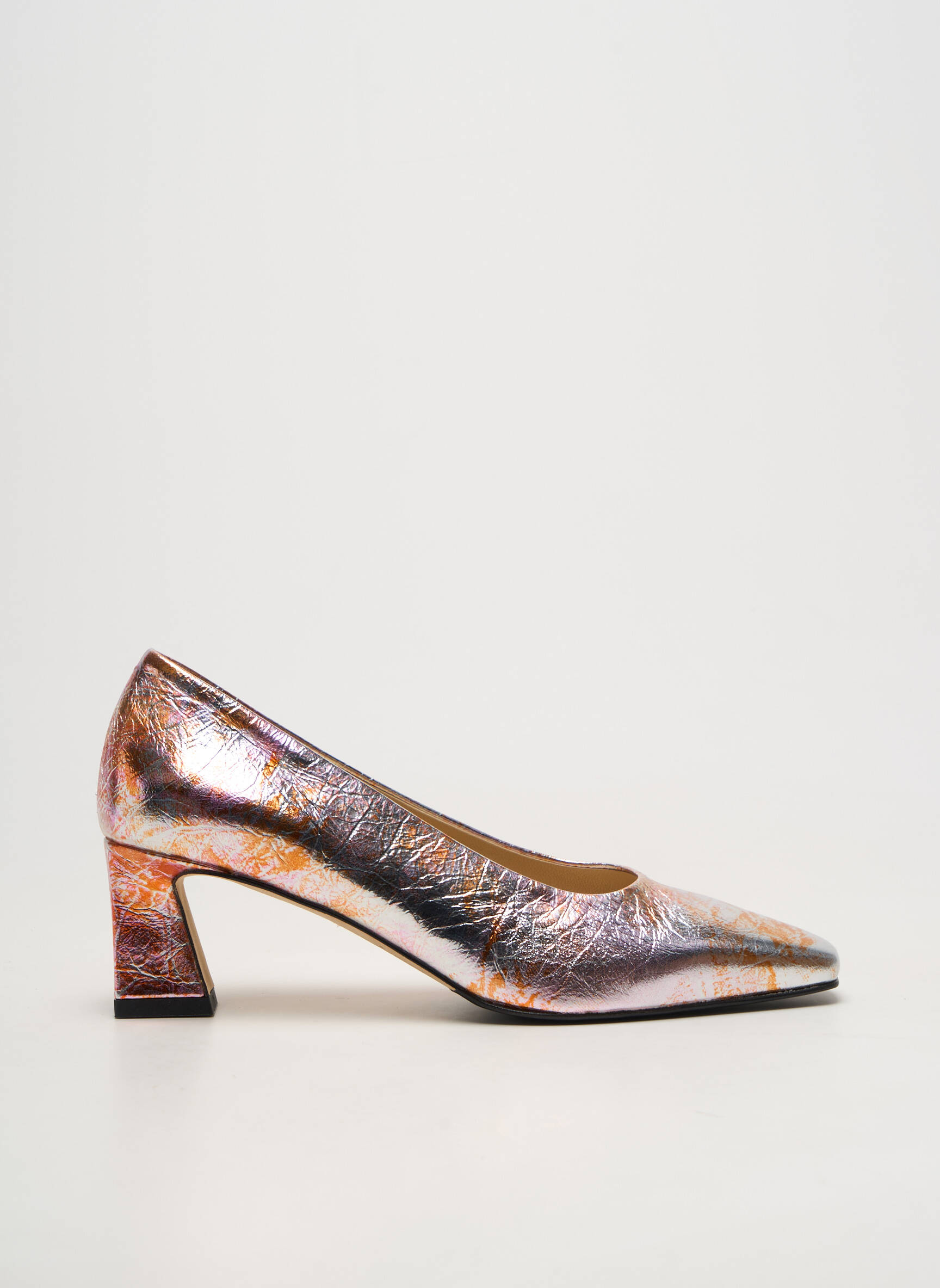 Escarpins matière lisse talon de 4 à 6cm rose BRUNATE femme