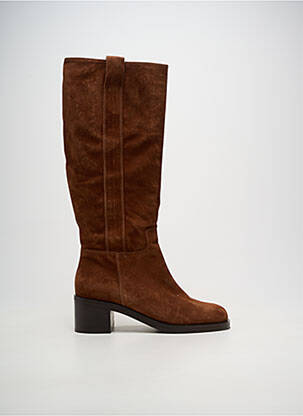 Bottes bout rond talon de 4 à 6cm marron ZOCAL femme