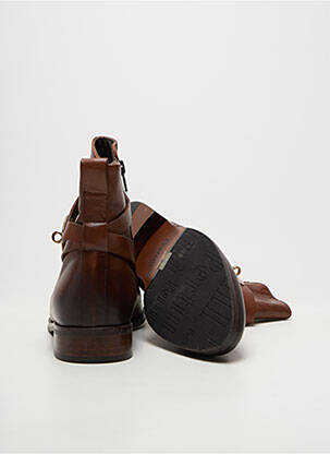 Bottines/boots matière lisse talon plat jusqu'à 3cm marron PERTINI femme