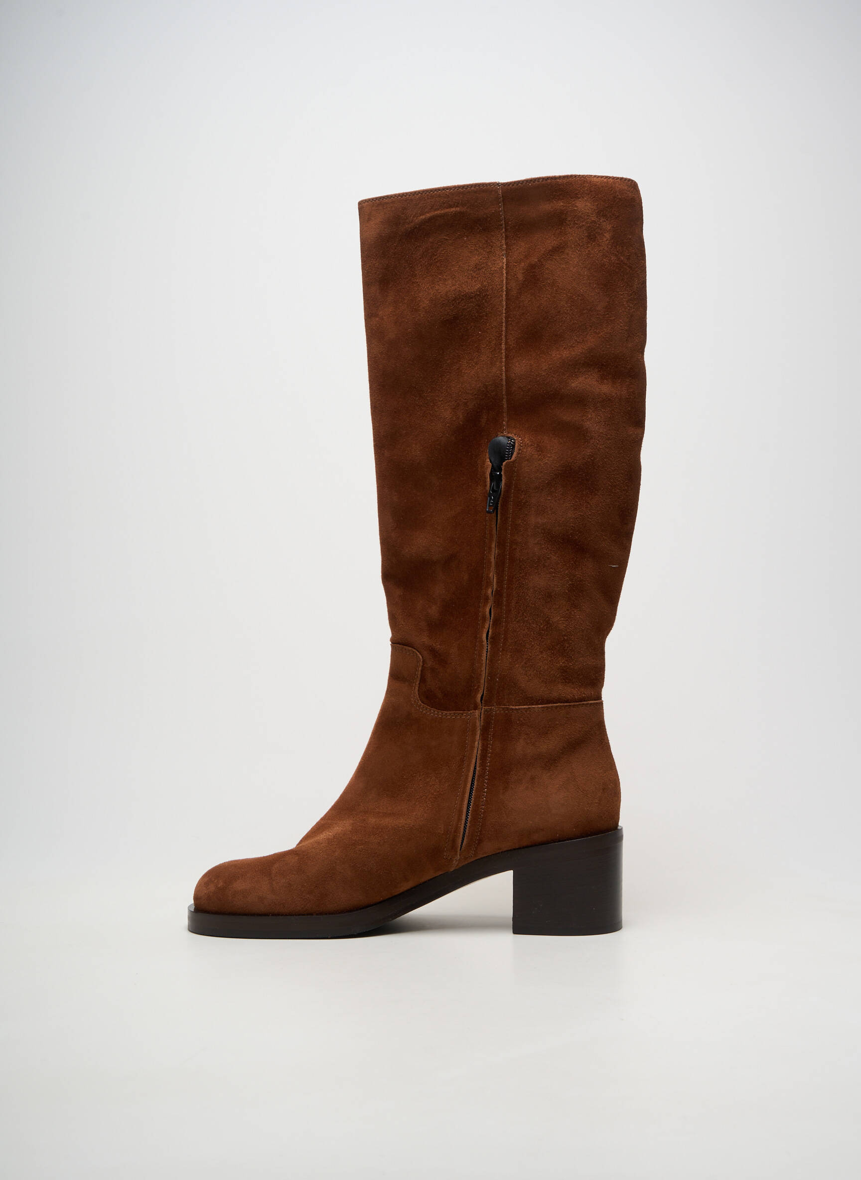 Bottes bout rond talon de 4 à 6cm marron ZOCAL femme