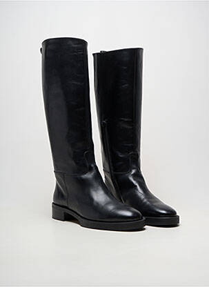 Bottes matière lisse talon de 4 à 6cm noir PERTINI femme