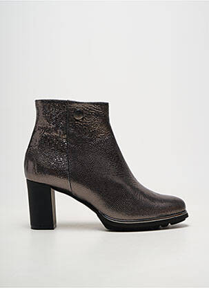 Bottines/boots matière lisse talon de 7 à 9cm noir Ô TALONS GRANVILLE femme