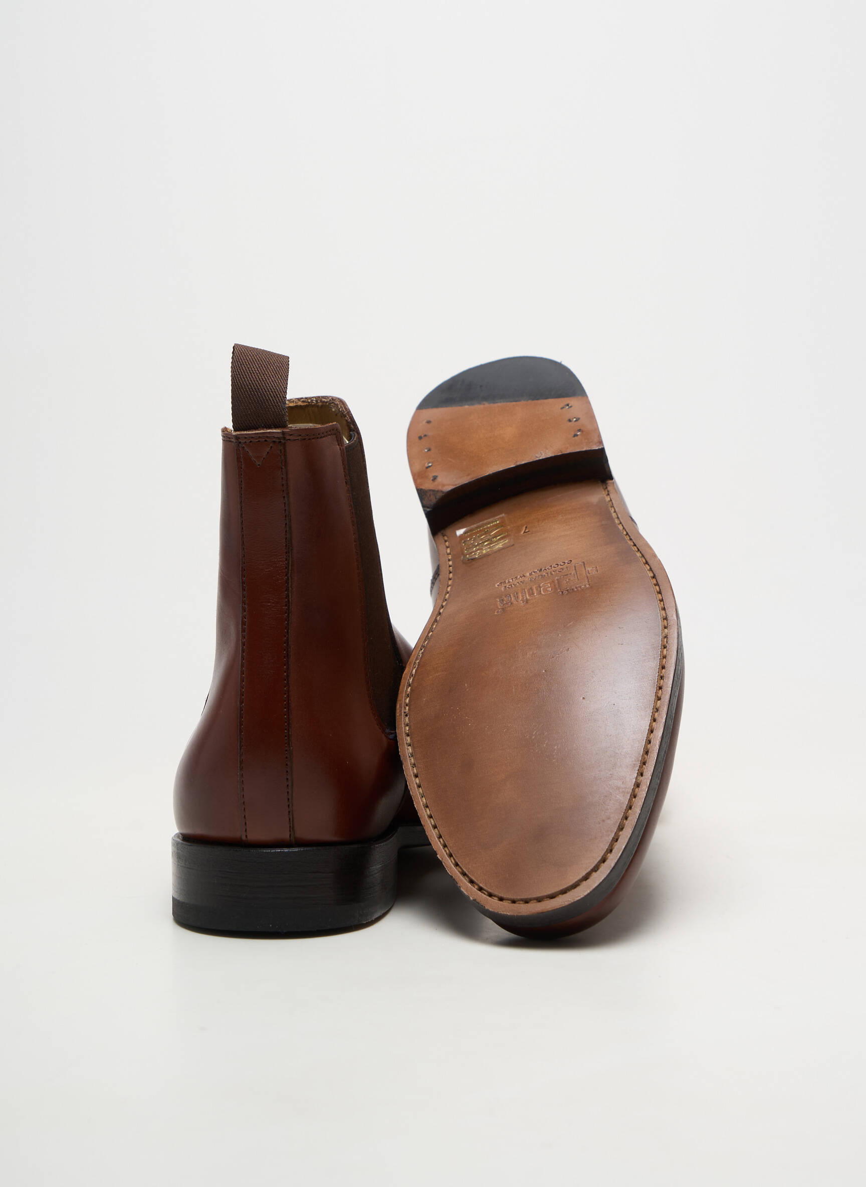 Bottines/boots fermeture zippée talon bas marron PENHA homme