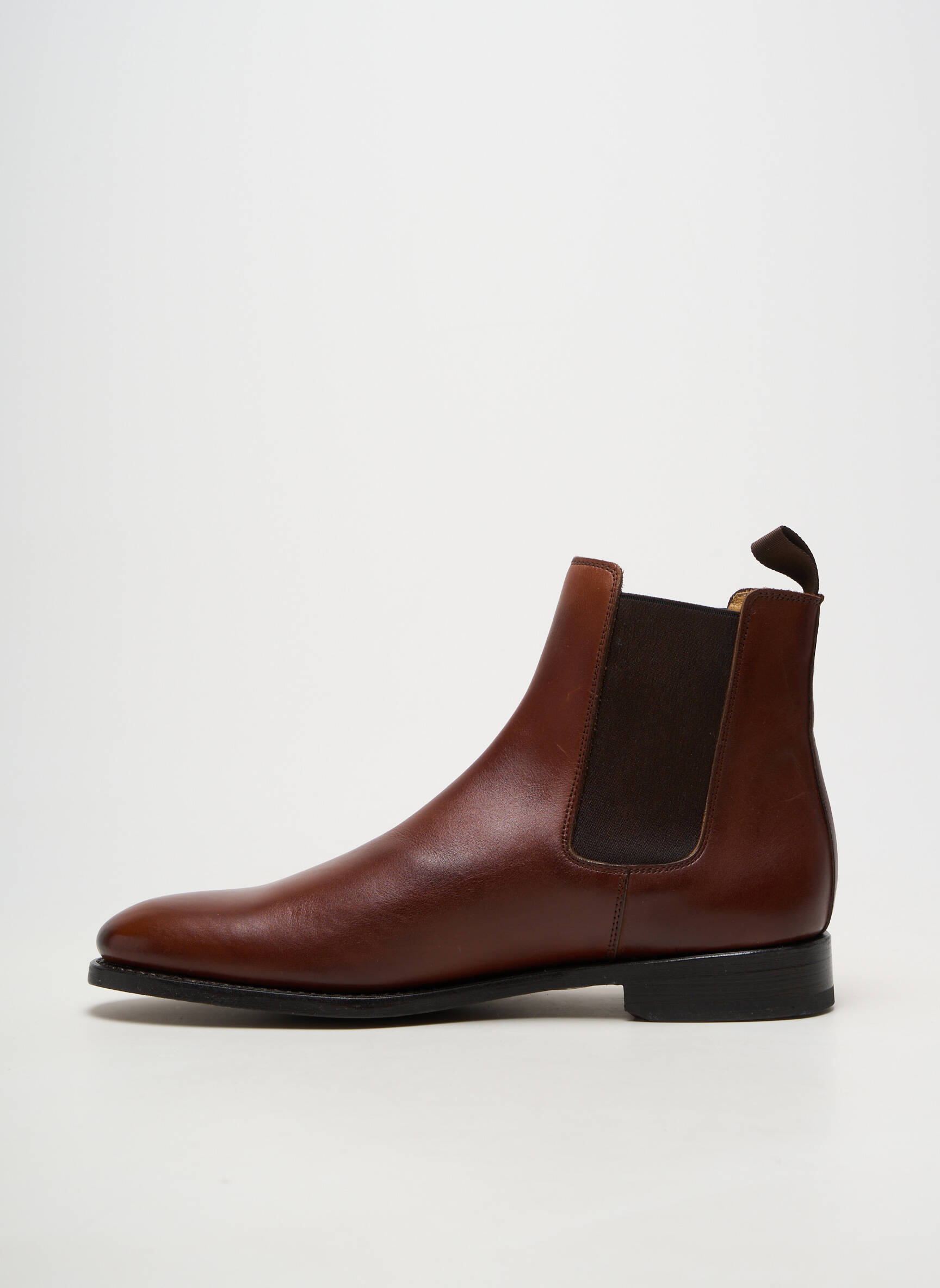 Bottines/boots matière lisse talon bas marron PENHA homme