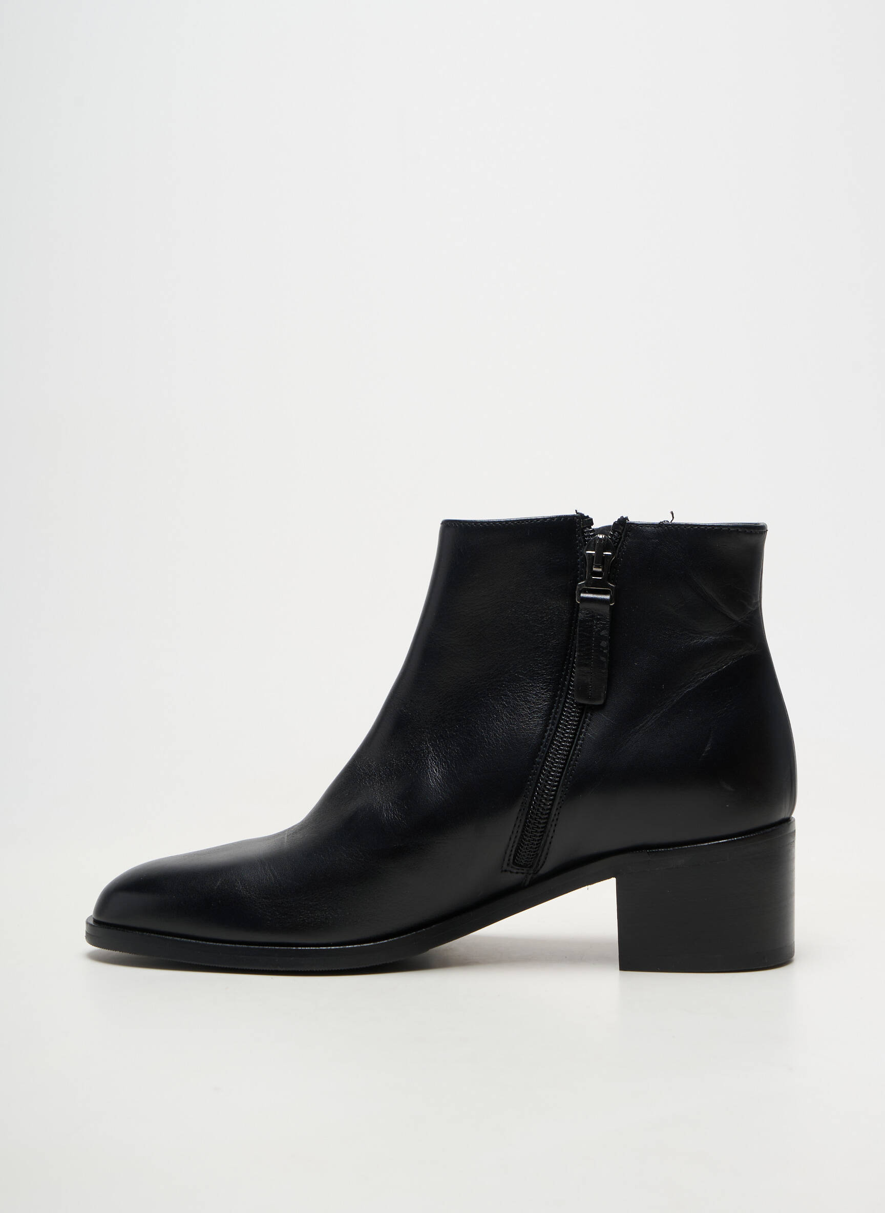 Bottines/boots matière lisse talon de 4 à 6cm noir PERTINI femme
