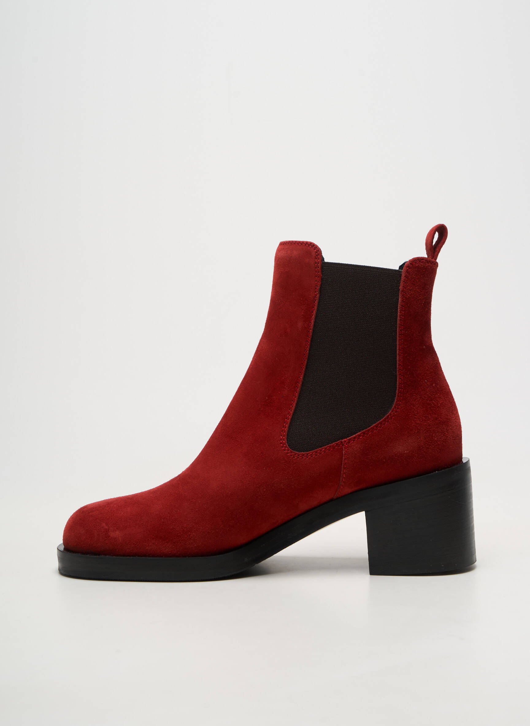 Bottines/boots bout rond talon de 4 à 6cm rouge ZOCAL femme