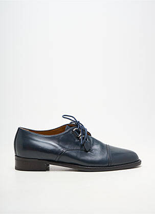 Derbies matière lisse talon plat jusqu'à 3cm bleu MARETTO femme