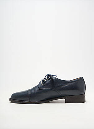 Derbies matière lisse talon plat jusqu'à 3cm bleu MARETTO femme
