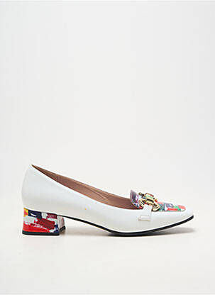 Escarpins matière lisse talon plat jusqu'à 3cm blanc MUSELLA femme