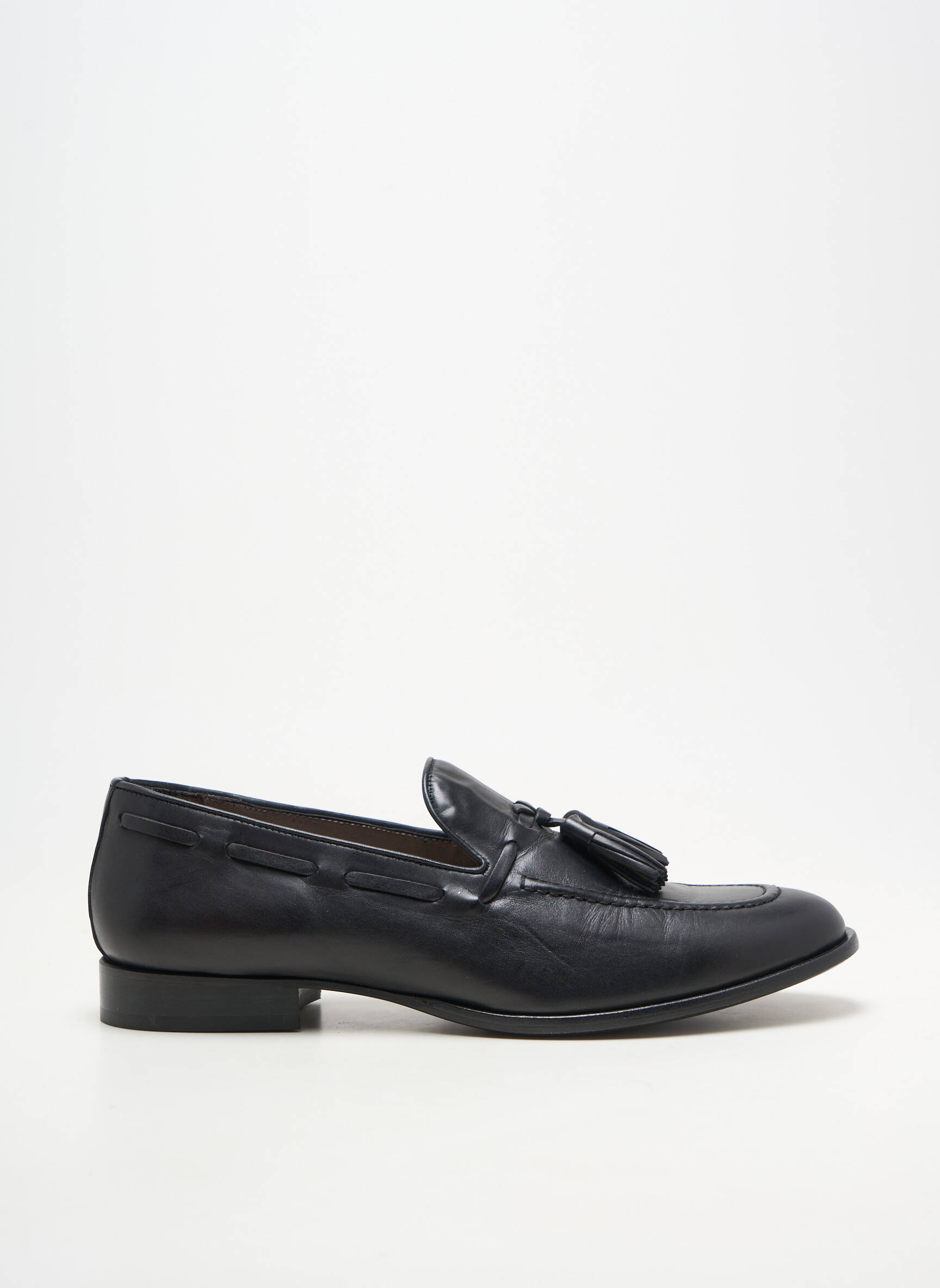 Mocassins matière lisse talon plat jusqu'à 3cm noir PERTINI femme