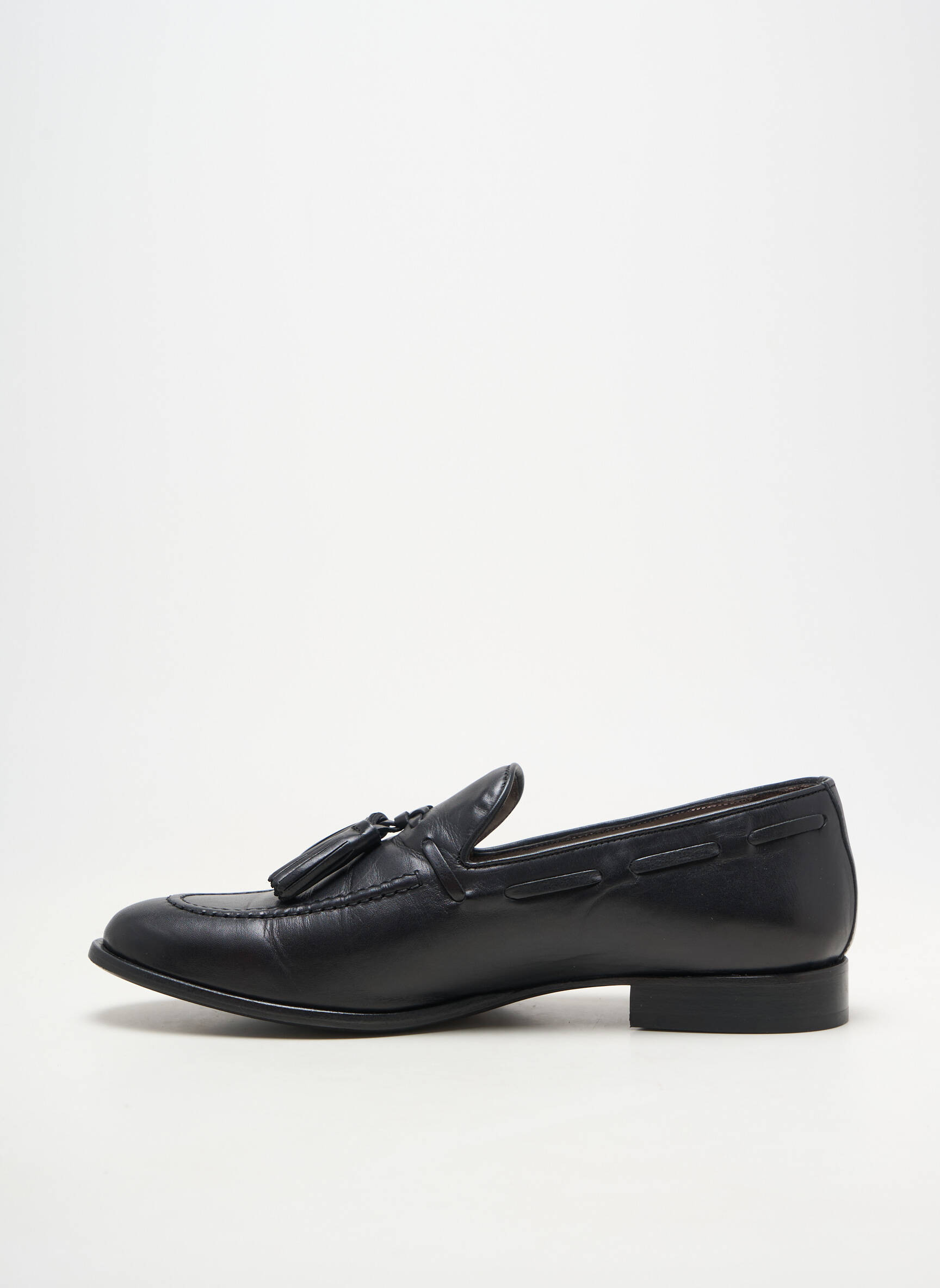 Mocassins matière lisse talon plat jusqu'à 3cm noir PERTINI femme